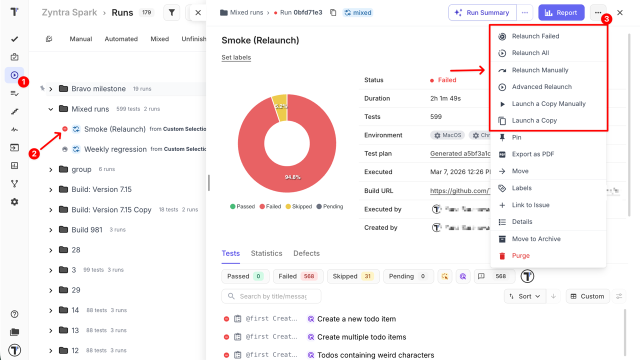 All relaunch options